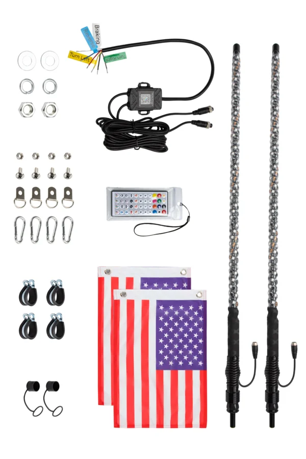 HZ-5090 (3ft Lenght) 5050 Led type Spiral Led Whip Light
