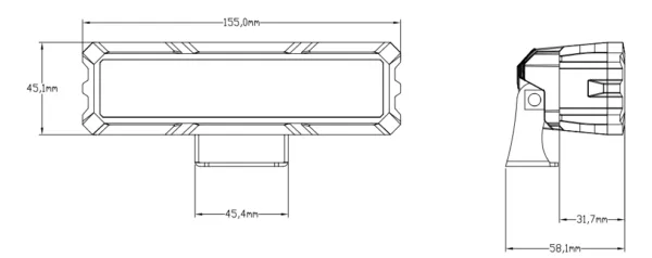 6INCH LED WORK LIGHT & POSITION LIGHT HZ1022D