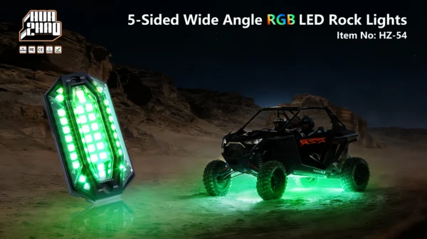444 5-Sided Wide Angle RGB Led Rock Light Kit
