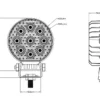8227R DRAWING 4INCH 27 WATT ROUND WORK LIGHT HZ-8227R